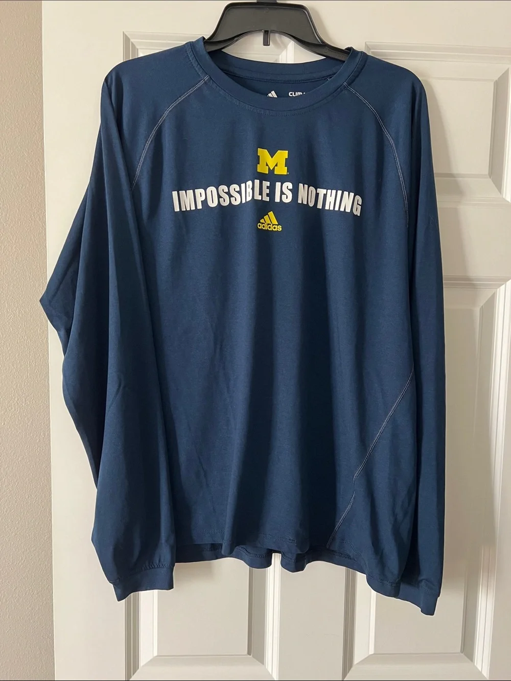 adidas Michigan Navy Long-Sleeve Tee